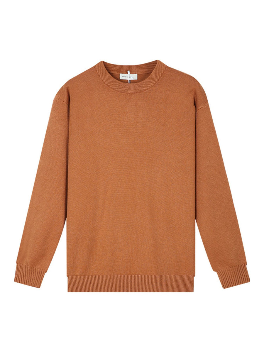 Men's Minimalist Crew Neck Sweater in White