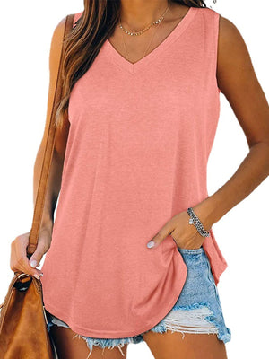 Cotton &amp tank top in Green with loose silhouette