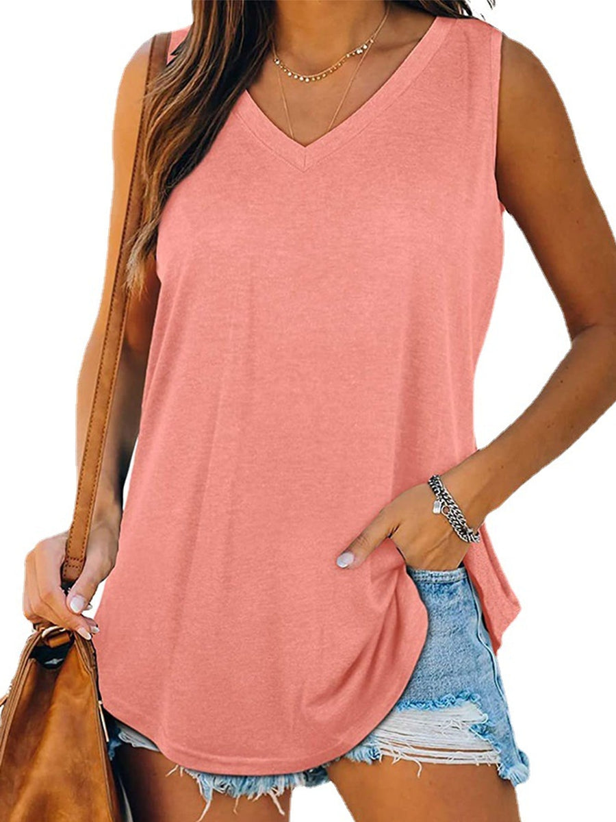 Cotton &amp tank top in Green with loose silhouette