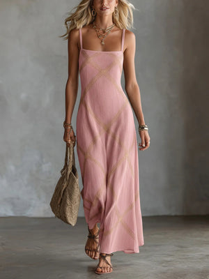 Dusty Pink maxi dress with maxi and pullover