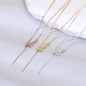 necklace in rose gold featuring adjustable length and straight fit