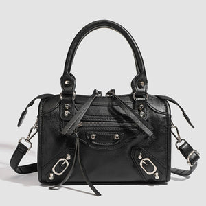 black with crossbody bag with studded