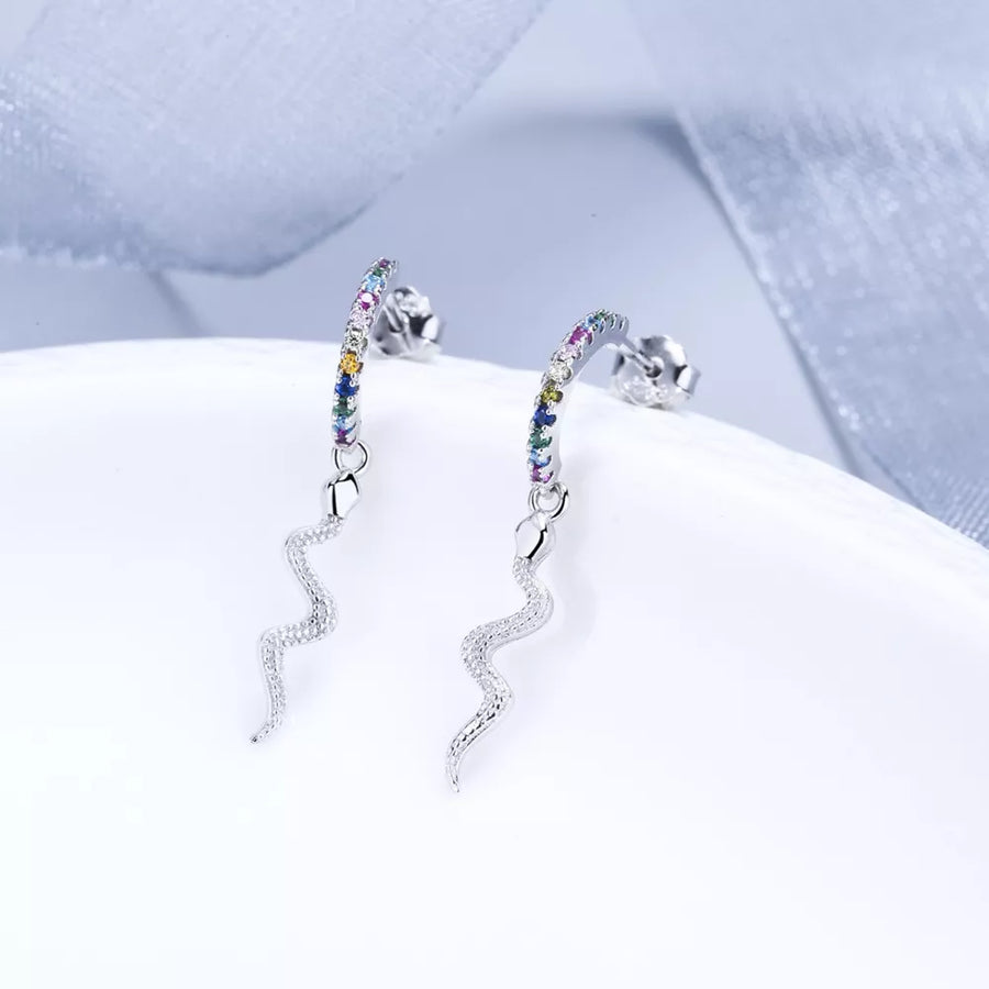 silver earrings with short and post-back