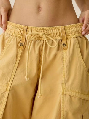 cargo pants in Coffee Brown with high-waisted and full-length