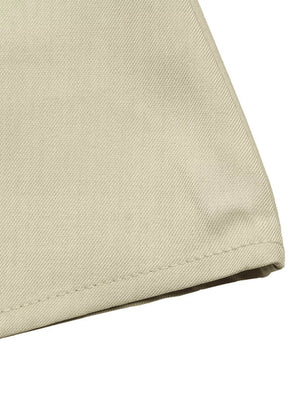 light beige A-line shirt dress with collared