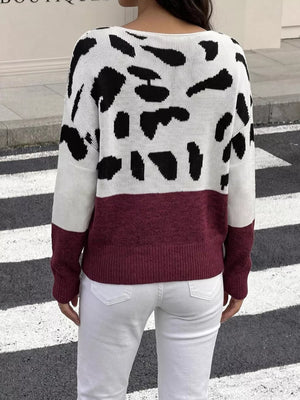 modern pullover sweater in white with one-shoulder