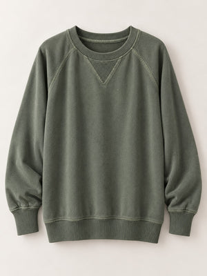 Brown relaxed sweatshirt with crew neck