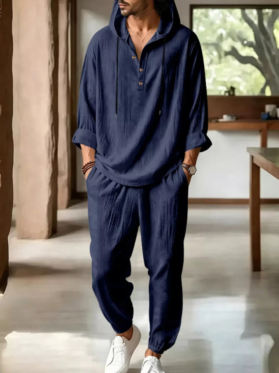 athleisure lounge set in Dark Gray with hooded