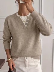 Dropped Shoulder Long Sleeve Sweater option 5