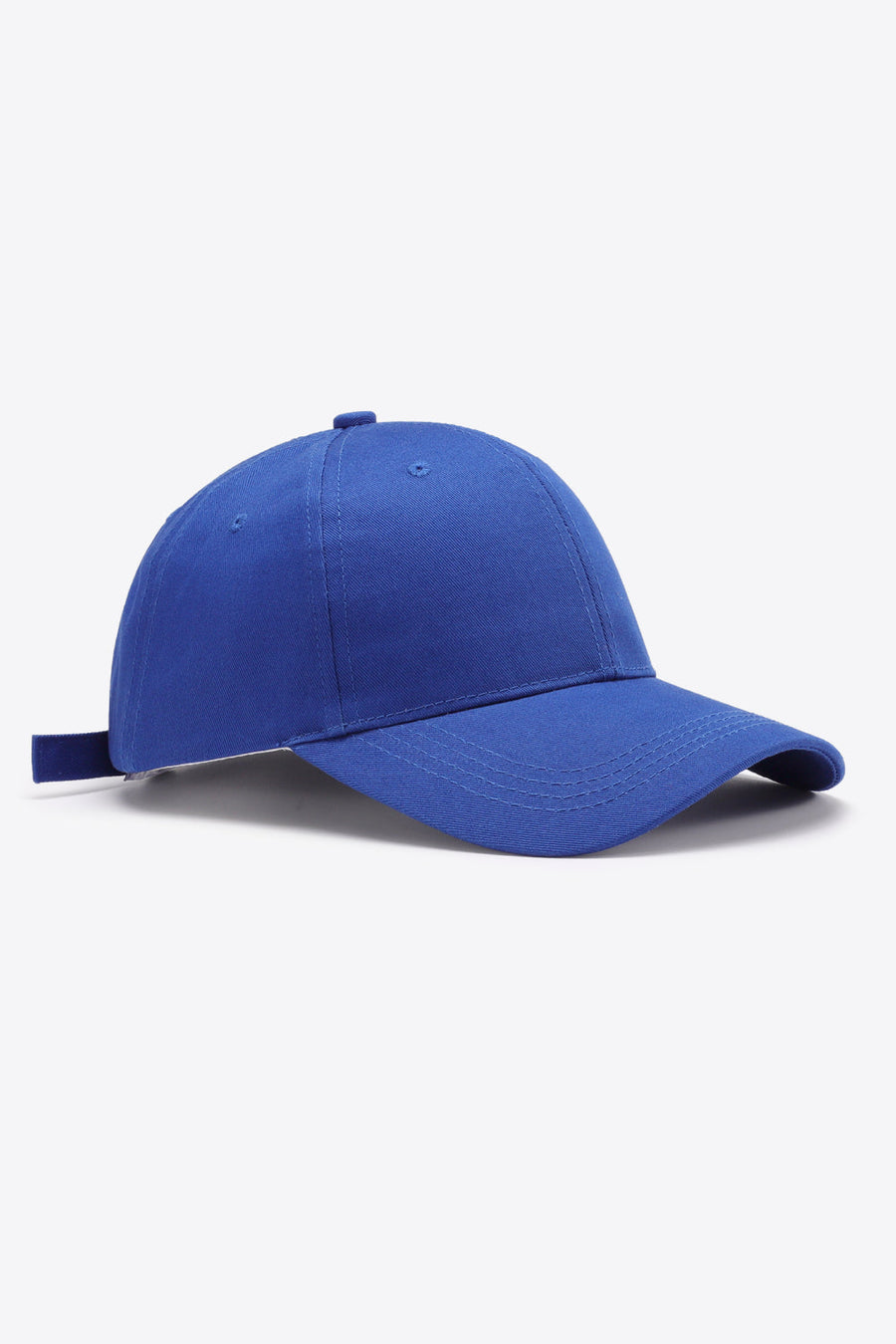 Royal Blue cotton twill baseball cap with adjustable strap