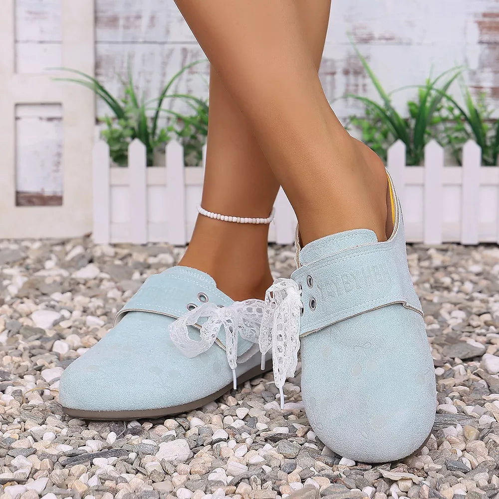 Apricot Round Toe Slip-ons