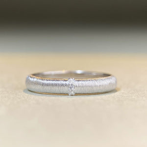 925 Sterling Silver Zircon Ring 18K Gold-Plated in Silver