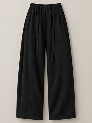 wide-leg pants in New Year Red-Tall with adjustable and full-length