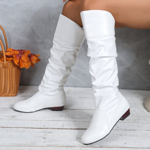 PU Leather,Rubber Imported Size &amp boots in Black with relaxed silhouette