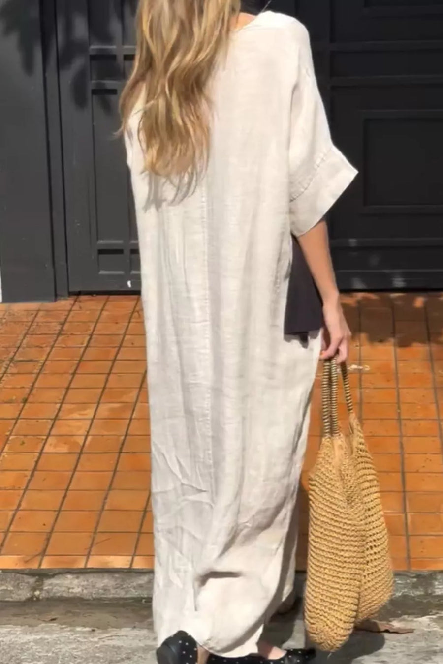 Deep Purple Full Size V-neck Maxi Dress Plus Size
