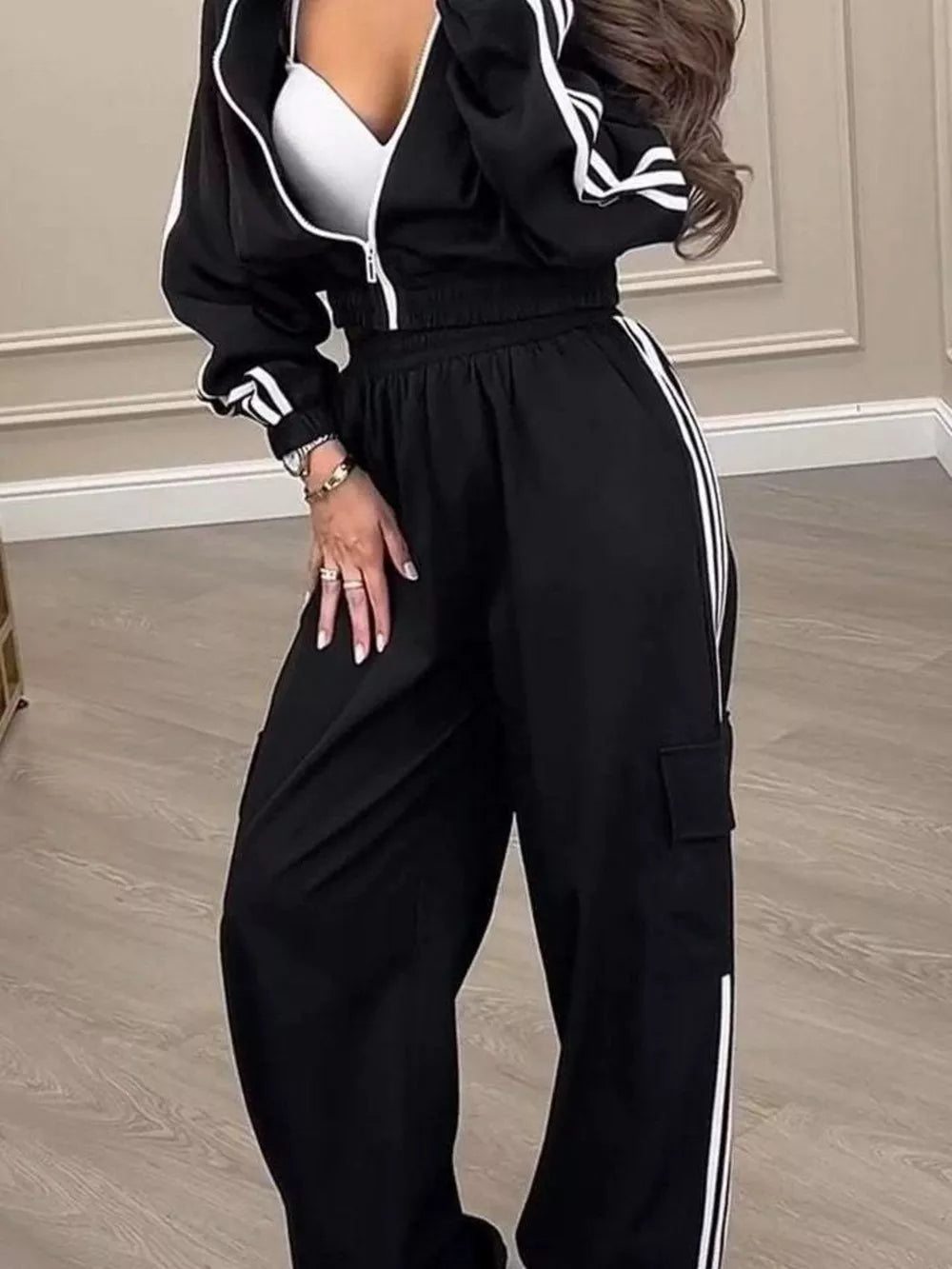 100% polyester Care instructions: Machine wash cold tracksuit in Royal Blue with relaxed silhouette