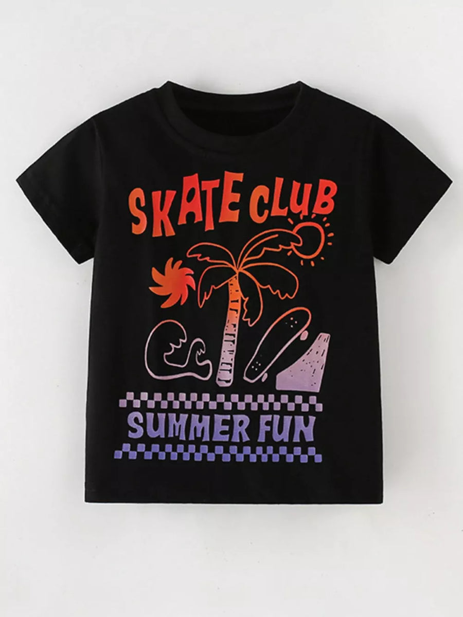 Children's Graphic Round Neck T-shirt in this colorway