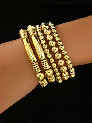18K Gold-Plated,Plastic, Rhodium-Plated Care instructions: Avoid wearing during bracelet in Silver with fitted silhouette