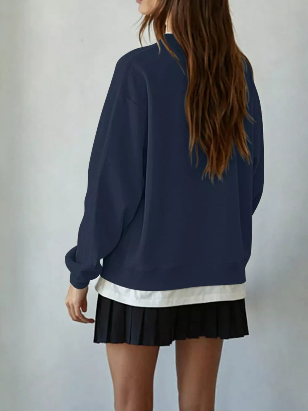 sweatshirt in Big Red-spot with ribbed cuffs and hip-length