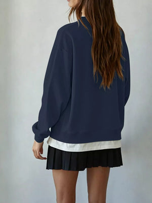 sweatshirt in Big Red-spot with ribbed cuffs and hip-length
