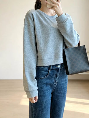 Crew Neck Drop Shoulder Sweatshirt, view 21