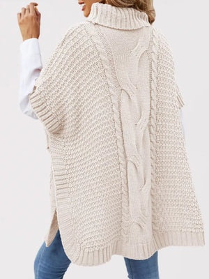 classic turtleneck sweater in Black with turtleneck