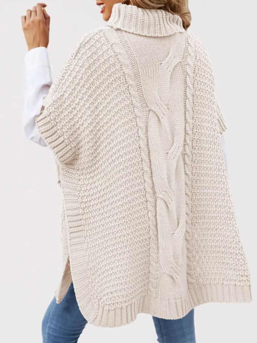classic turtleneck sweater in Black with turtleneck
