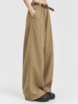 cargo pants in Cement Gray-Tall Barrel Leg with pocketed and full-length