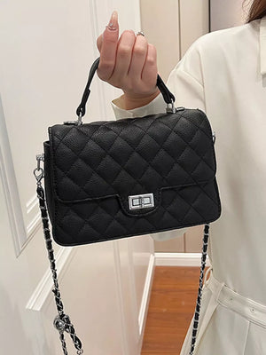 Quilted Chain Strap Crossbody Bag option 5