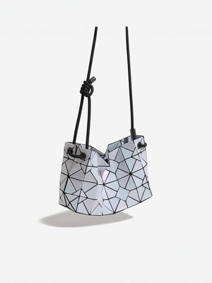 shoulder bag in Pink with geometric and geometric paneling