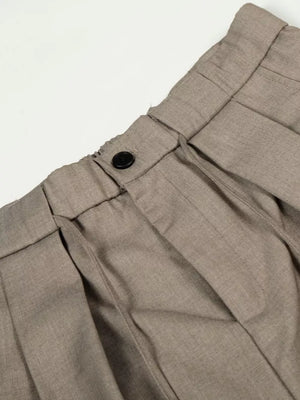 Black with Men's Wide Leg Pleated Pants in Black