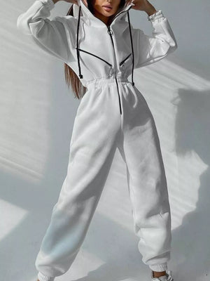 100% polyester Care instructions: Machine wash cold jumpsuit in Black with relaxed silhouette