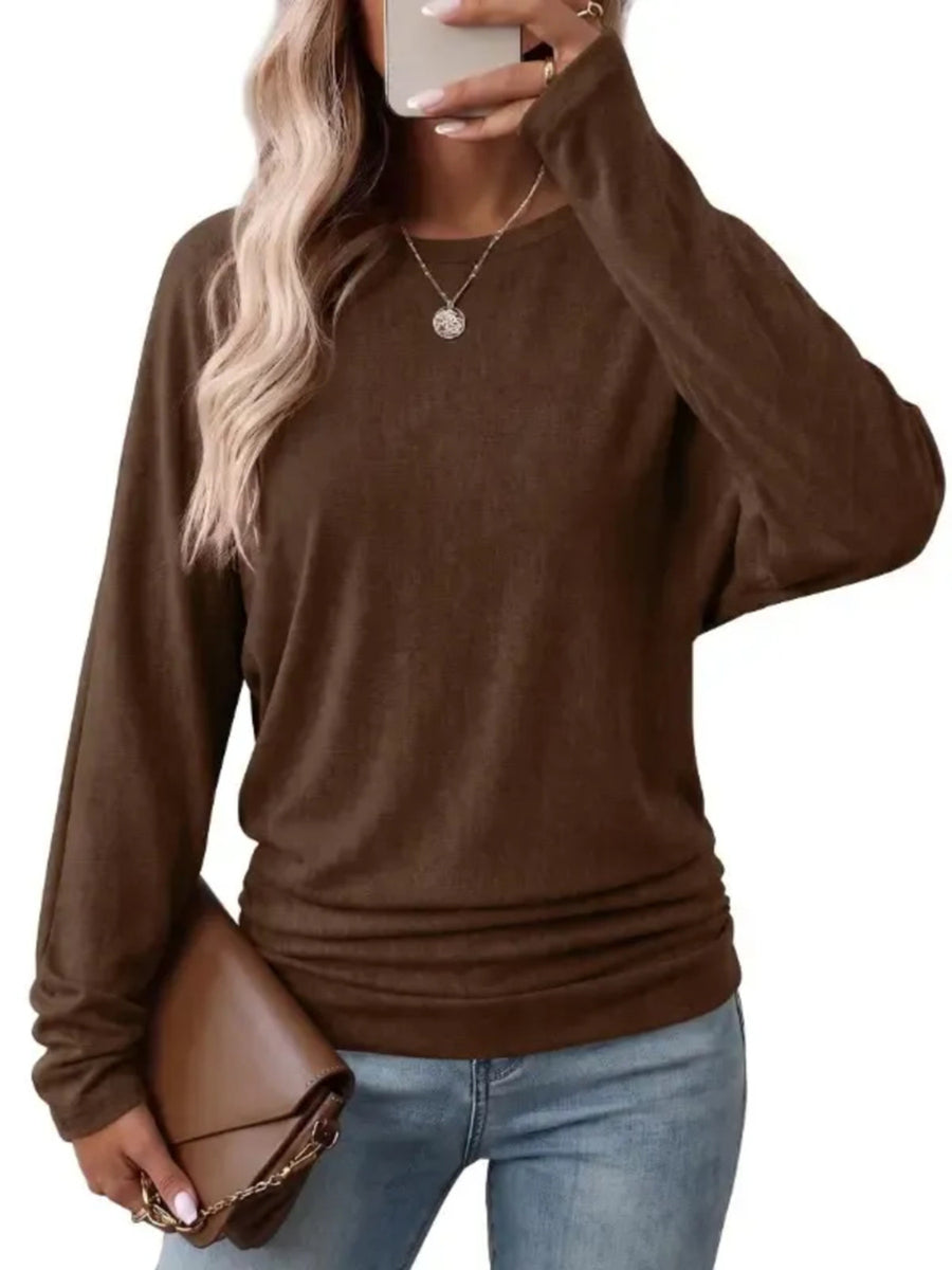 Army Green relaxed t-shirt with crew neck