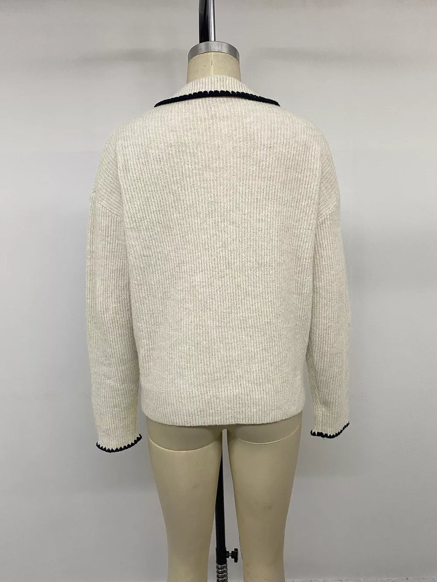 cream pullover sweater