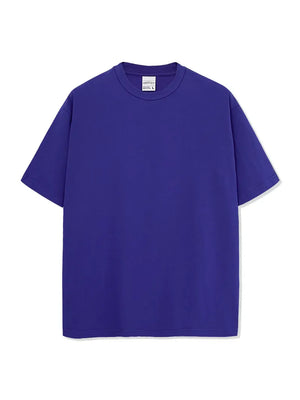 Oversized crew neck t-shirt in Dark Blue with short sleeves and a relaxed fit.