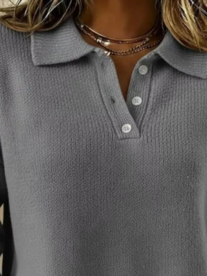 100% polyester Care instructions: Machine wash cold pullover sweater in Navy Blue with relaxed silhouette