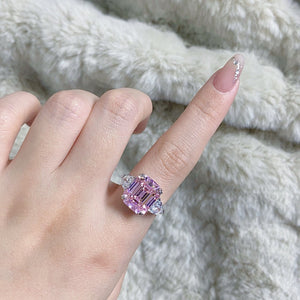 ACCESSORIES in pink with geometric and zircon stones