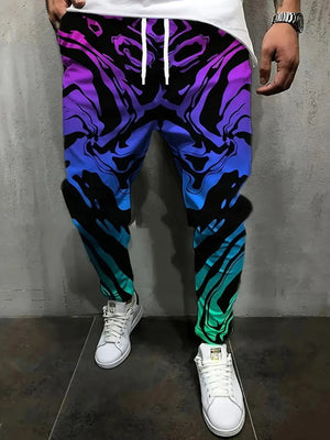 Royal Blue Men's Full Size Drawstring Loose Fit Joggers