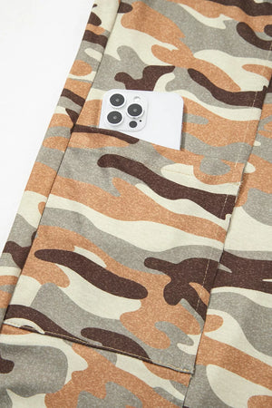 Camouflage Printed Drawstring Jogger Pants option 9