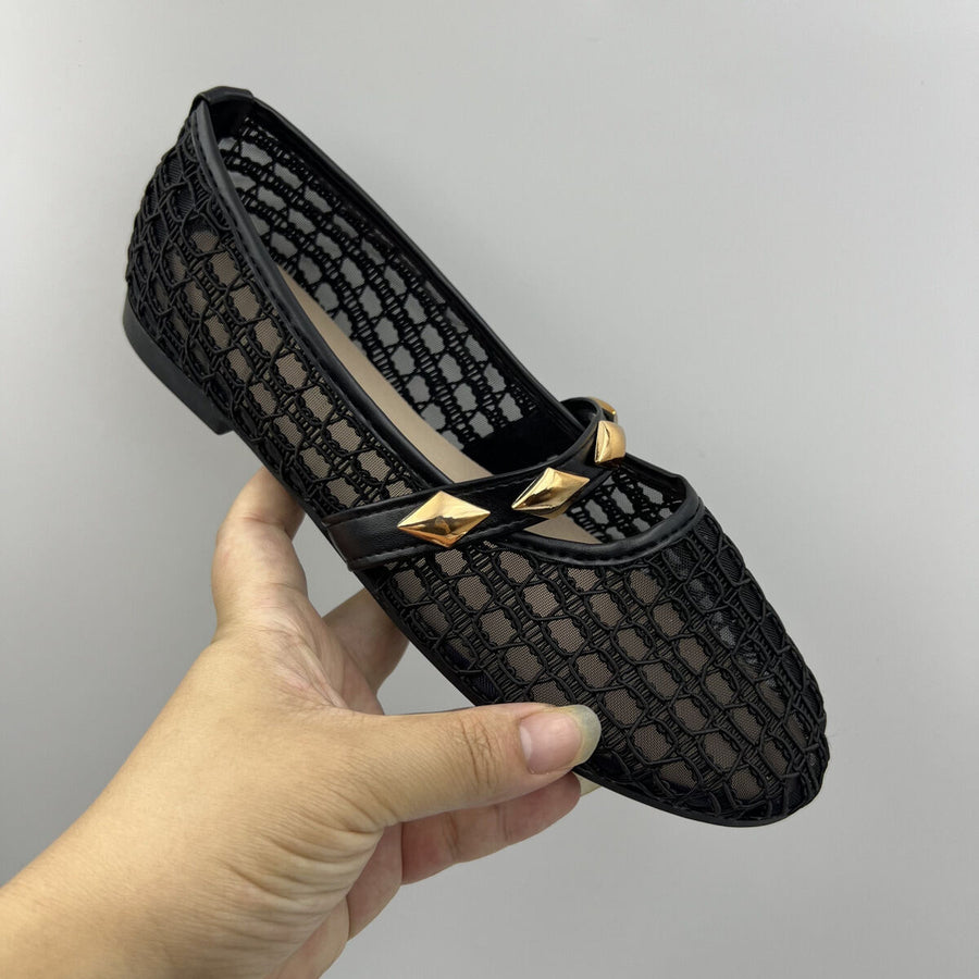 loafers in Silver with mesh and mesh upper