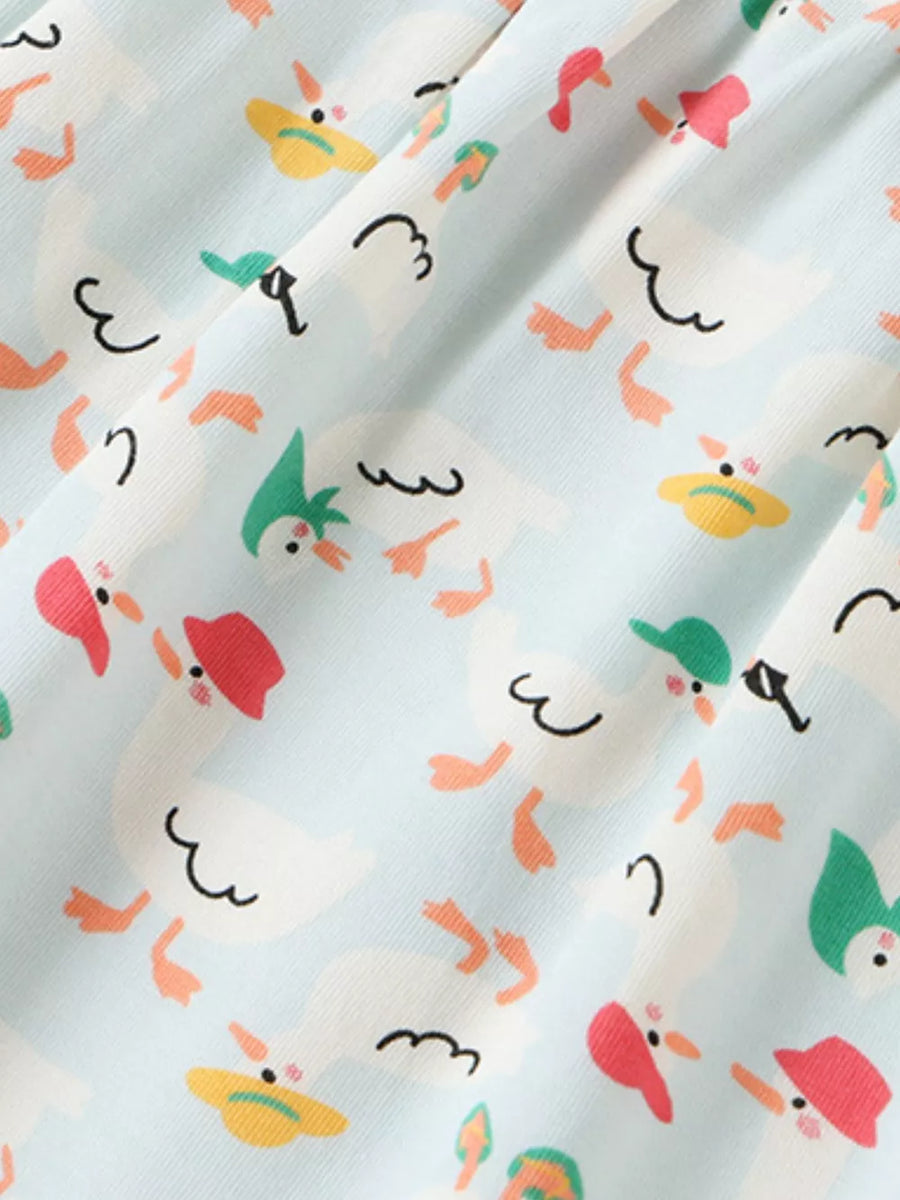 Children's Ruffle Sleeve Cartoon Print Dress option 4