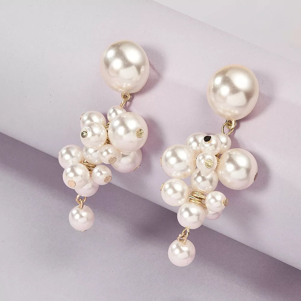 Synthetic Pearl,18K Gold-Plated,Alloy Care instructions: Avoid wearing during ex earrings in gold with dangle silhouette