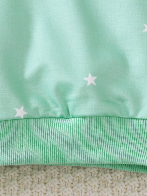 mint green lounge set with hip-length and pullover