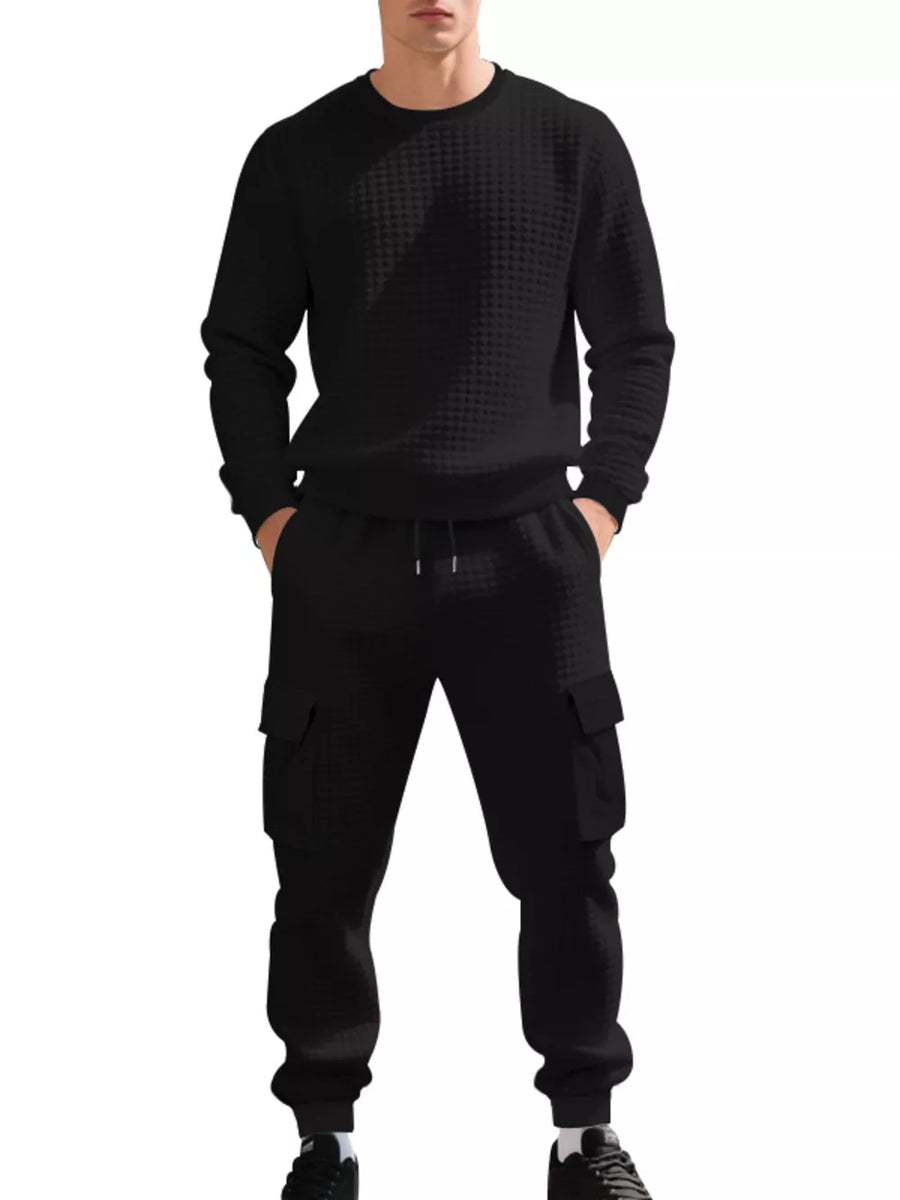 Army Green relaxed lounge set with crew neck
