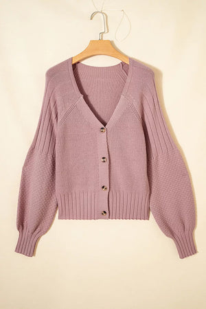 blush pink cardigan with slightly stretchy and long sleeve