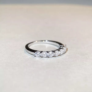 ring in silver featuring gemstone-embellished and band fit