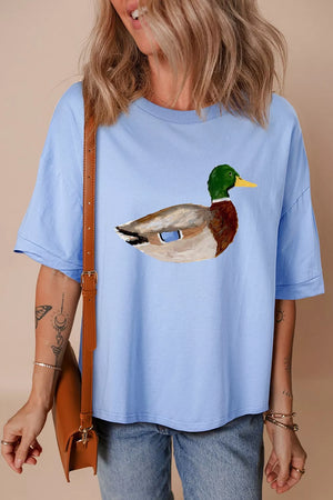 Western Duck Graphic Oversized T-shirt
