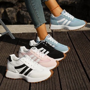 light blue sneakers with color-block and not applicable