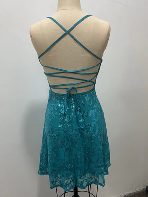 mint green mini dress
