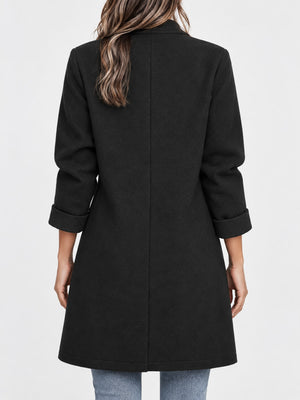 Polyester &amp overcoat in Gray with regular silhouette